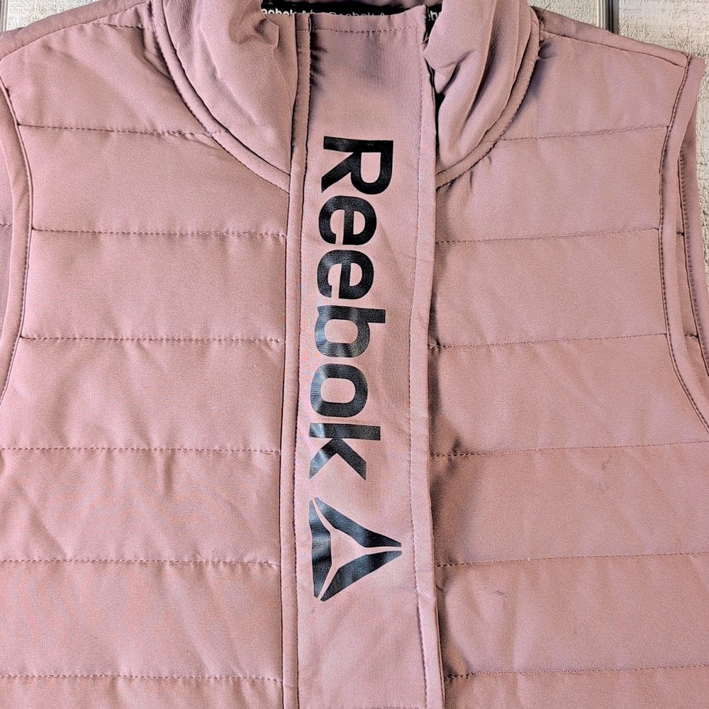 Reebok Puffer Vest Women's S Petite Brown Quilted Insulated Sleeveless - Jacket - Picture 5 of 8